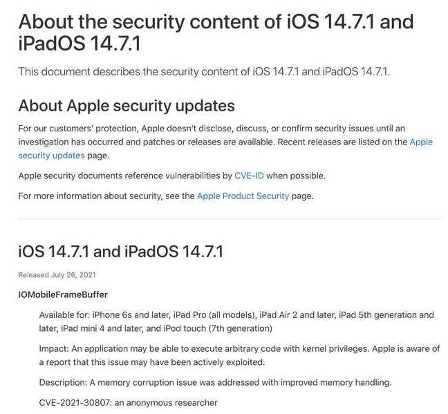 罗定苹果手机维修分享iOS 14.7.1 正式版更新内容及升级方法 